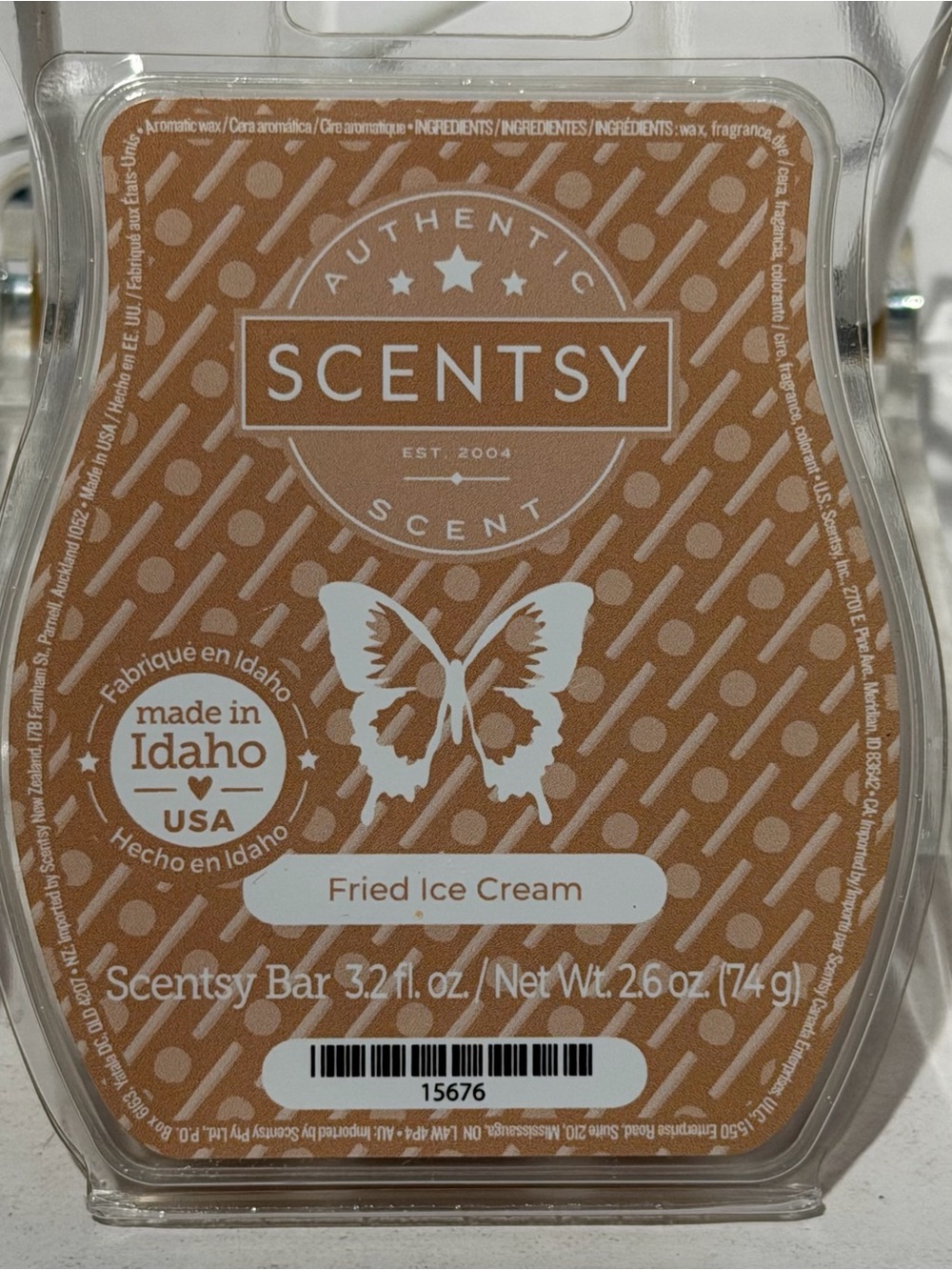 Scentsy Wax Bar Melts Fried Ice Cream Scent (3.2 fl. oz.) Retired NEW